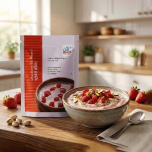 Strawberry Shrikhand Sweet Dessert | RaEat Foods